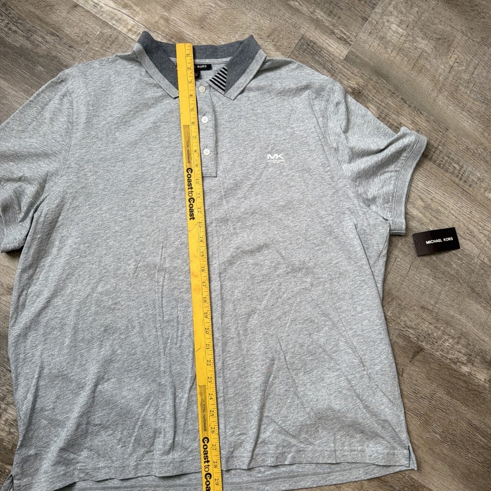 NEW MICHAEL KORS mens polo SIZE XXL heather GRAY NWT soft - Picture 7 of 11